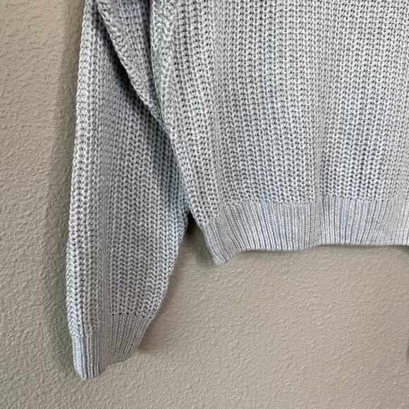 BlankNYC Ruffle Yoke Crew Neck Long Sleeve Pullover Womens Sweater Medium - Picture 7 of 7